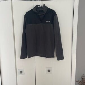 Kenneth Cole Men’s Large Gray & Black Fleece 3/4 Zip Pullover Sweatshirt